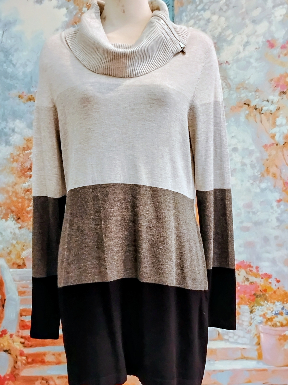 INC International Concepts Womens Light Gray Sweater Dress - Picture 2 of 10